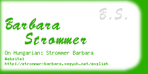 barbara strommer business card